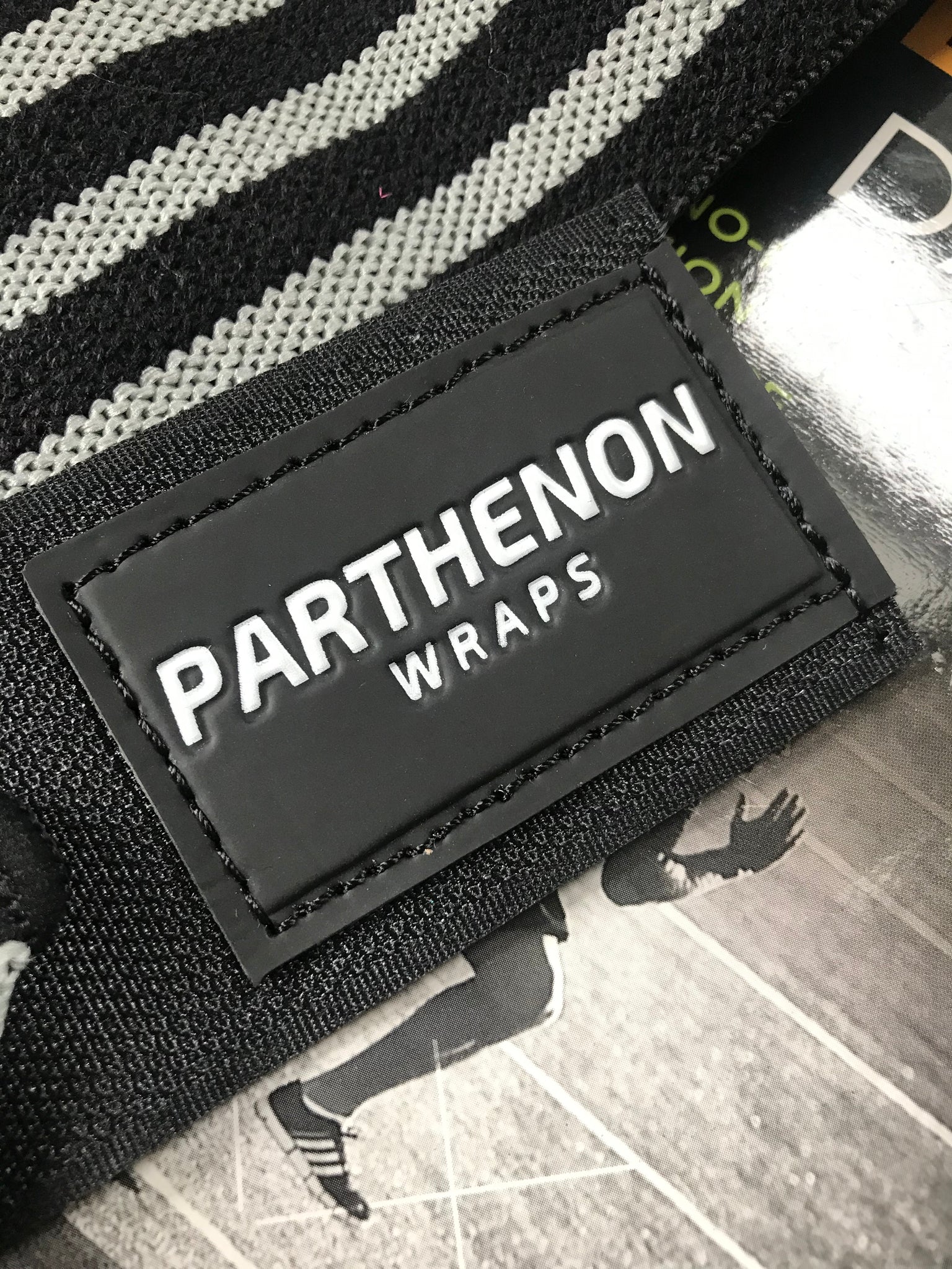 Parthenon Wrist Wraps in Black and Grey