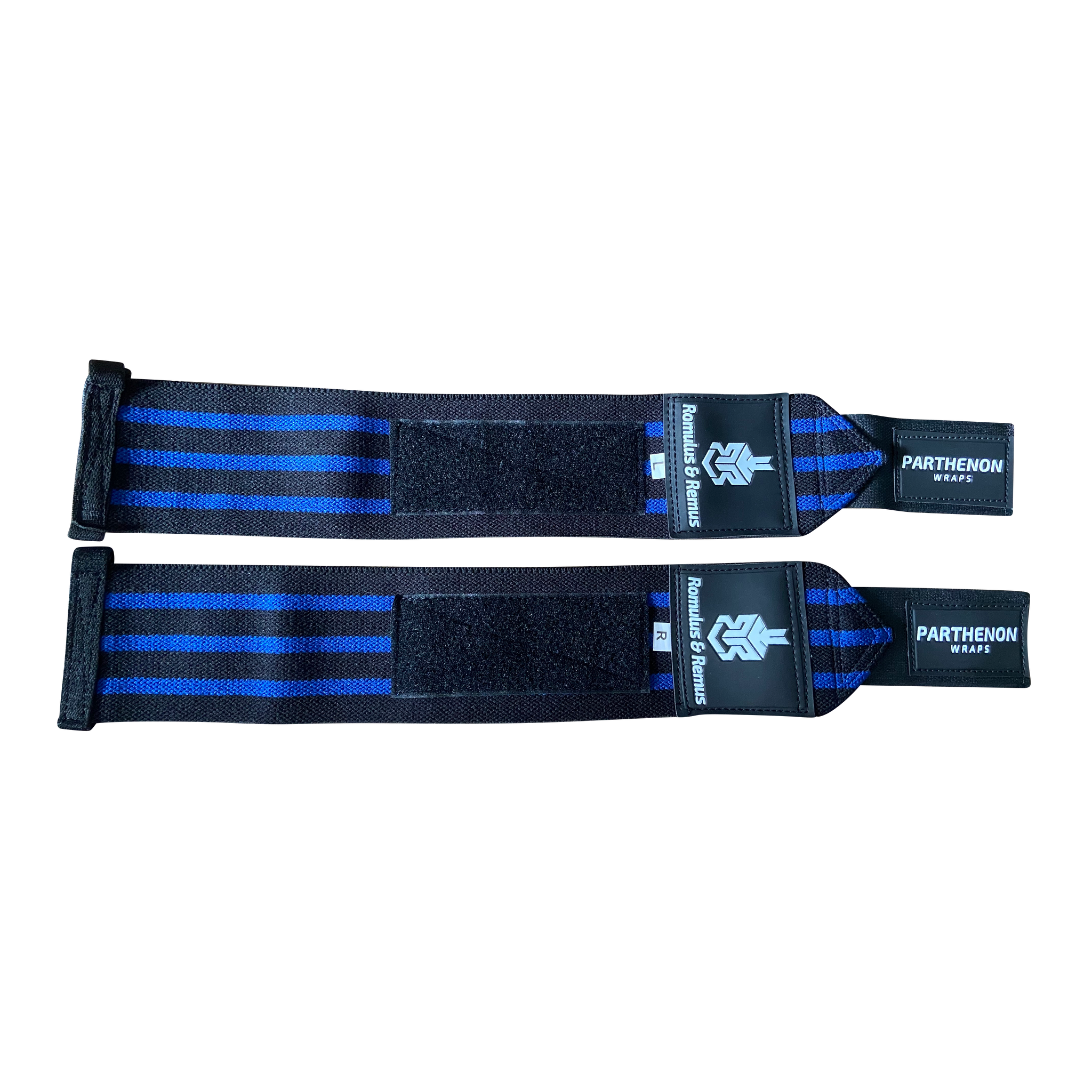 Parthenon Wrist Wraps in Black and Blue