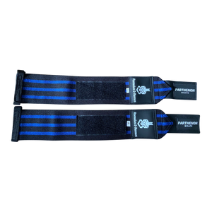 Parthenon Wrist Wraps in Black and Blue