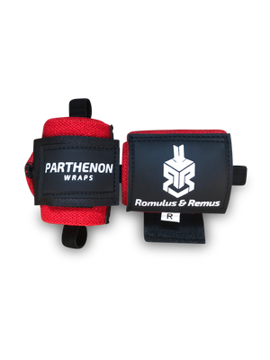 Parthenon Wrist Wraps in Red